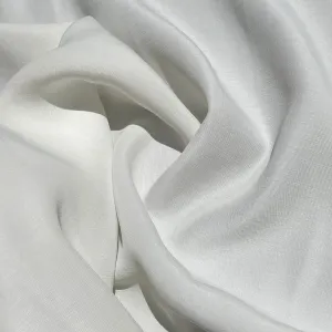 58" Peachskin Acetate White 6 OZ Faille Woven Fabric By the Yard