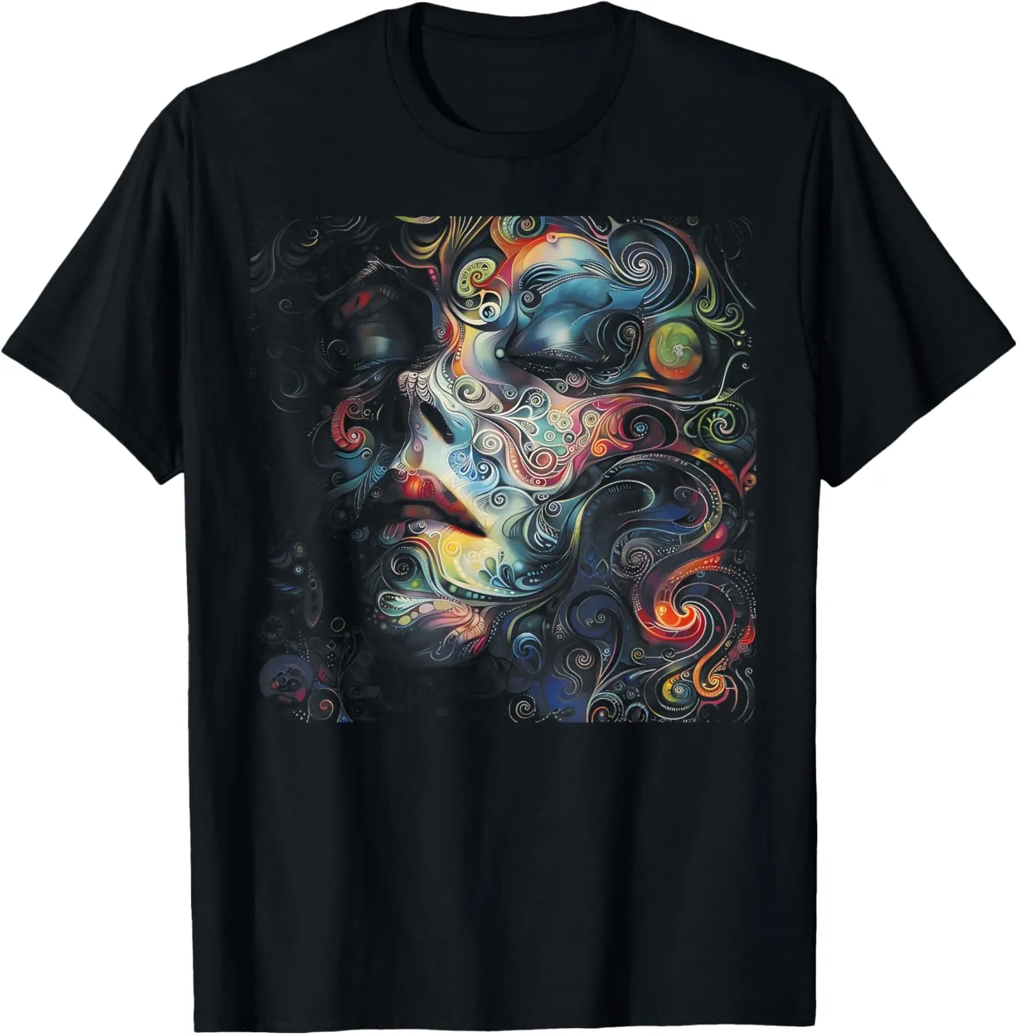 Abstract Art Swirl Colorful Unique Artistic Gift T-Shirt