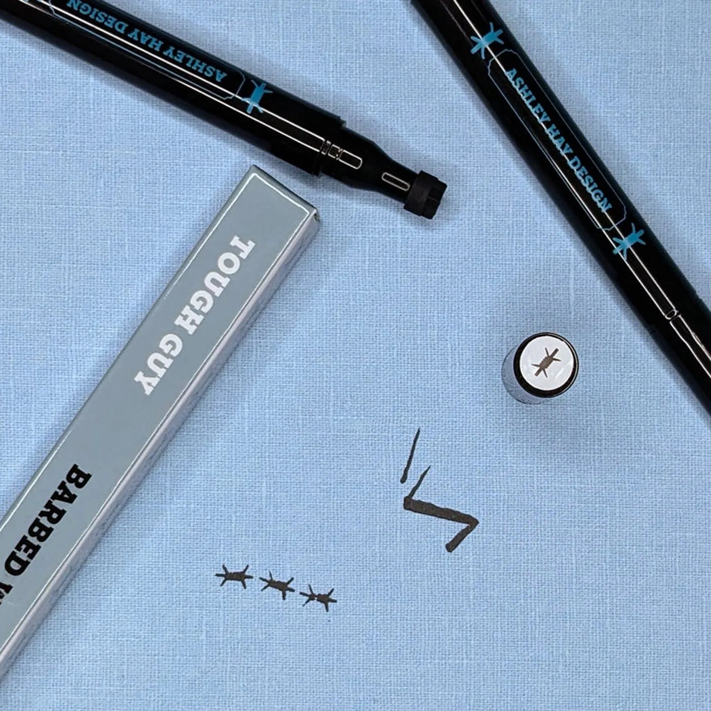 ASHLEY HAY DESIGN BARBED WIRE STAMP & BRUSH EYELINER