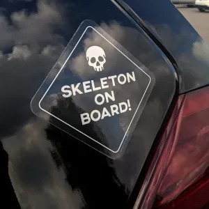ASHLEY HAY DESIGN SKELETON ON BOARD CAR MAGNET