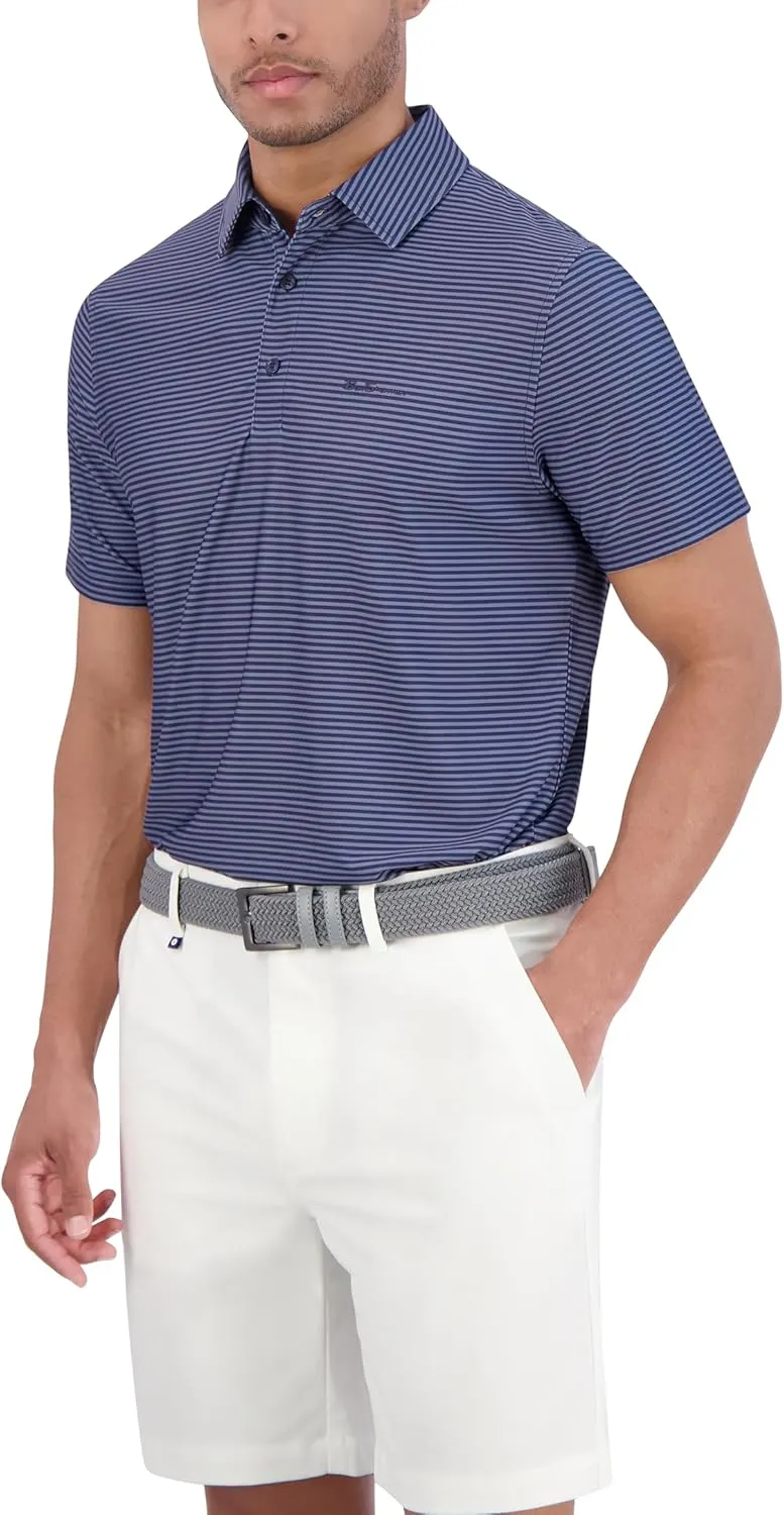 Ben Sherman Men's Performance Luxury Golf Polo Shirt Stretch & Buttery Soft Fabric, Athletic Fit
