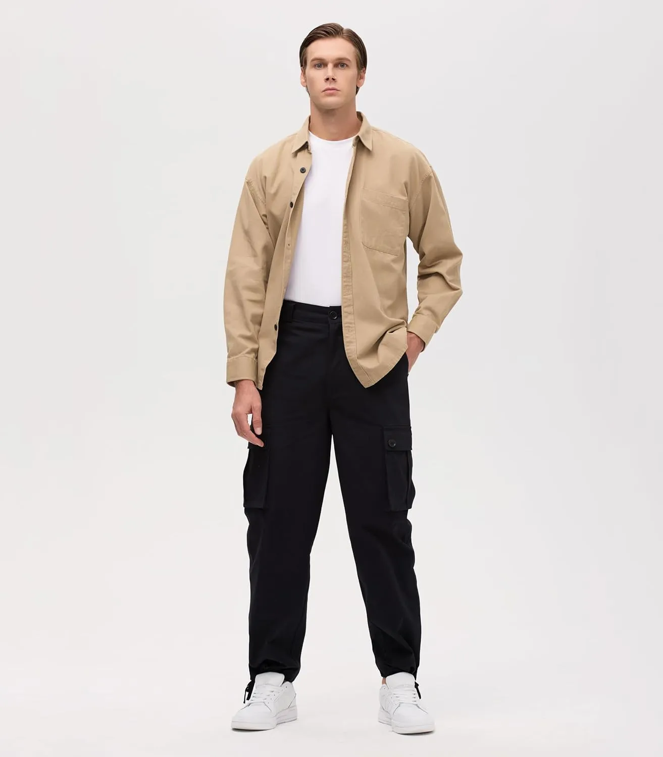 Cargo Pants for Men Baggy and Relaxed Fit Men's Casual Pants with 6 Pockets