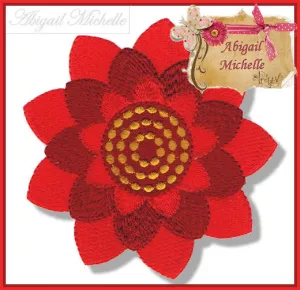 Christmas Joy Poinsettia - 3 Sizes - Machine Embroidery