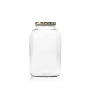 Consol Glass Catering Jar 2000ml (2L) with Gold lid (4 Carton Pack)