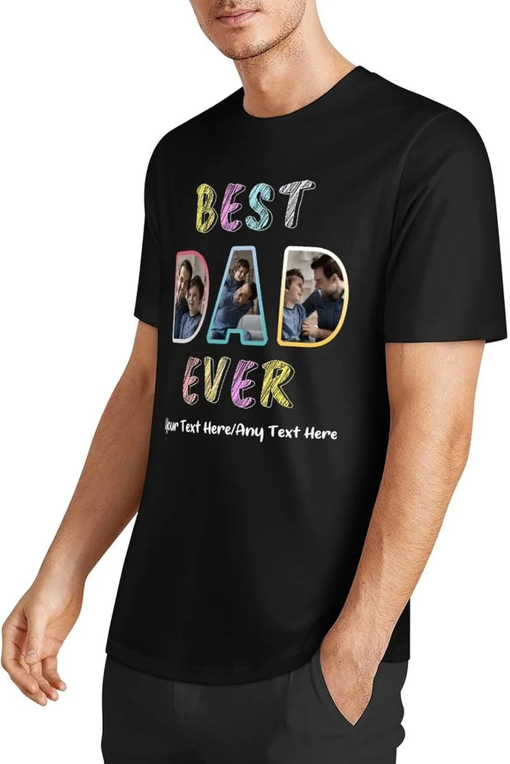 Custom Shirt for Men and Women, Personalized Picture Photo Face Text T-Shirt, Customized Tshirts Design Your Own