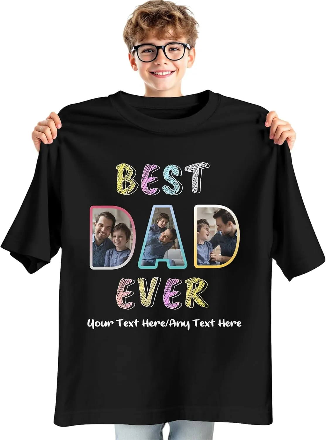 Custom Shirt for Men and Women, Personalized Picture Photo Face Text T-Shirt, Customized Tshirts Design Your Own