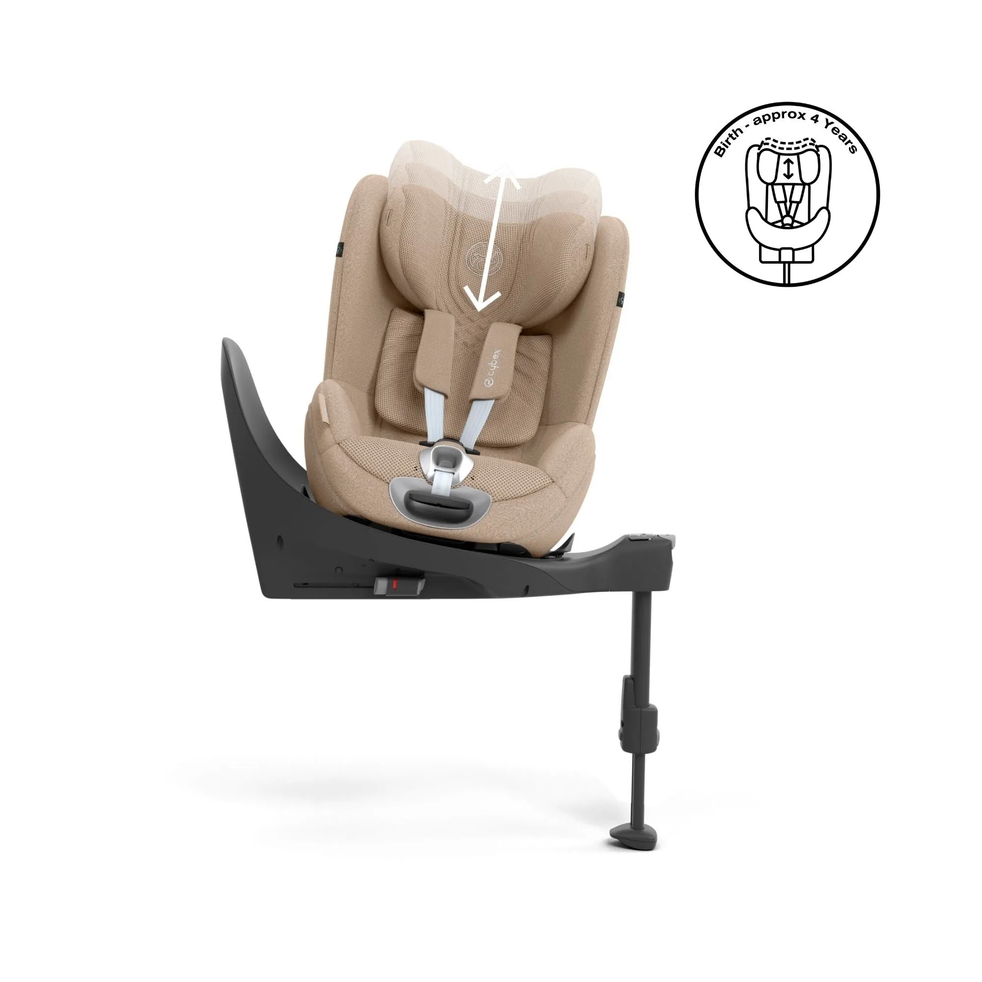 Cybex, Sirona T i-Size Car Seat, Cozy Beige Plus