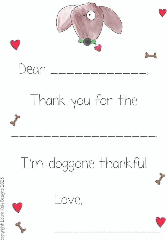 fill in thank you notes - assorted designs