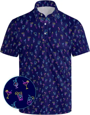 Funny Golf Shirts for Men Moisture Wicking Men's Fun Golf Polo Shirts Quick-Dry Polo Shirts Short Sleeve