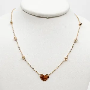 Heart and Bead Necklace