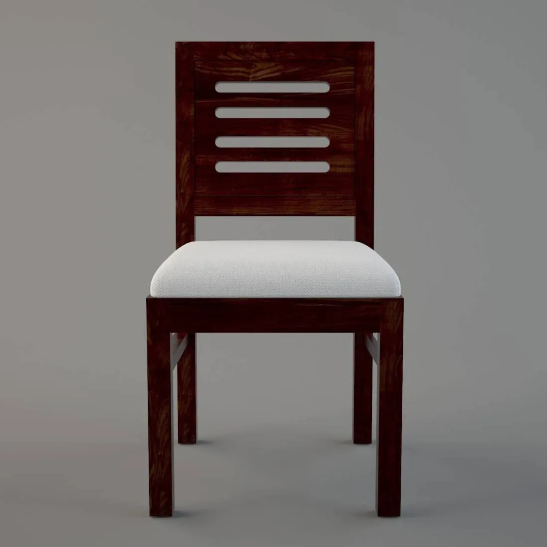 Indoplaza Sheesham Wood 4 Seater Dining Table with Cushion Chair Four Seater Wooden Dining Room Set Dinner Table Furniture for Living Room Home Restaurant (Mahogany)