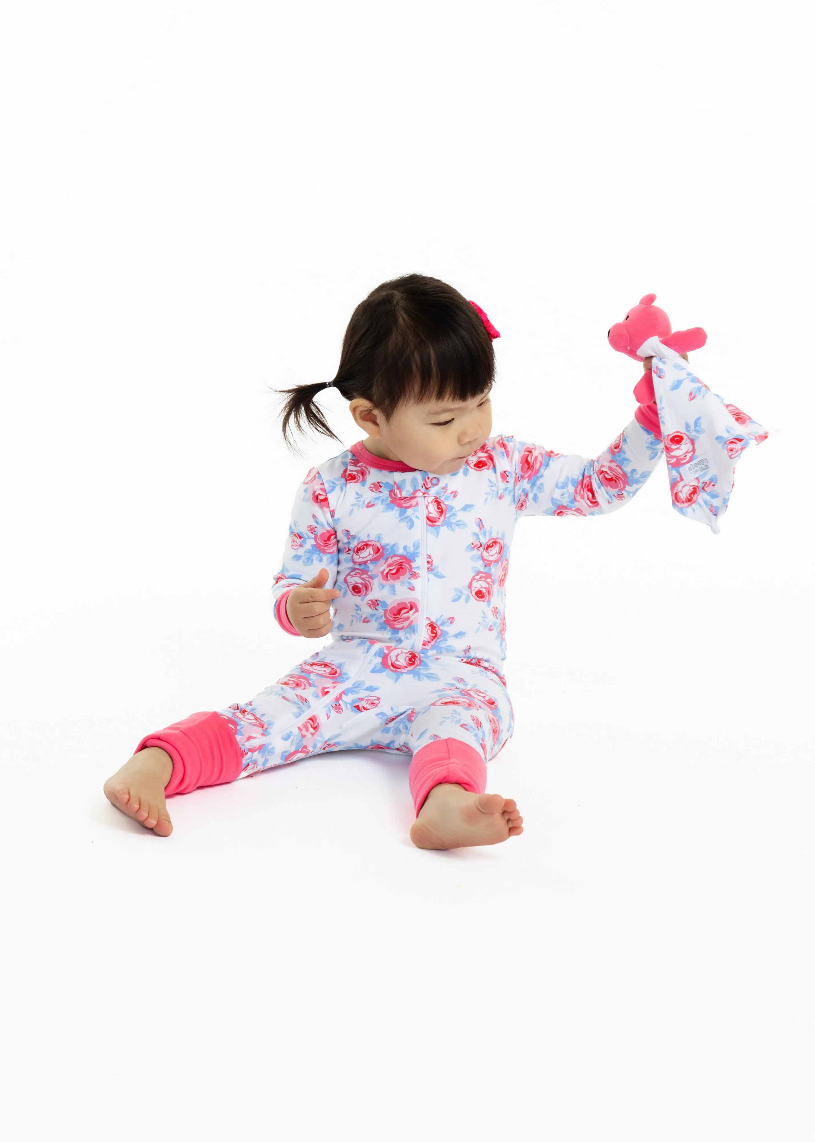 Infant Girls English Rose Zip-Front Coverall Pajama
