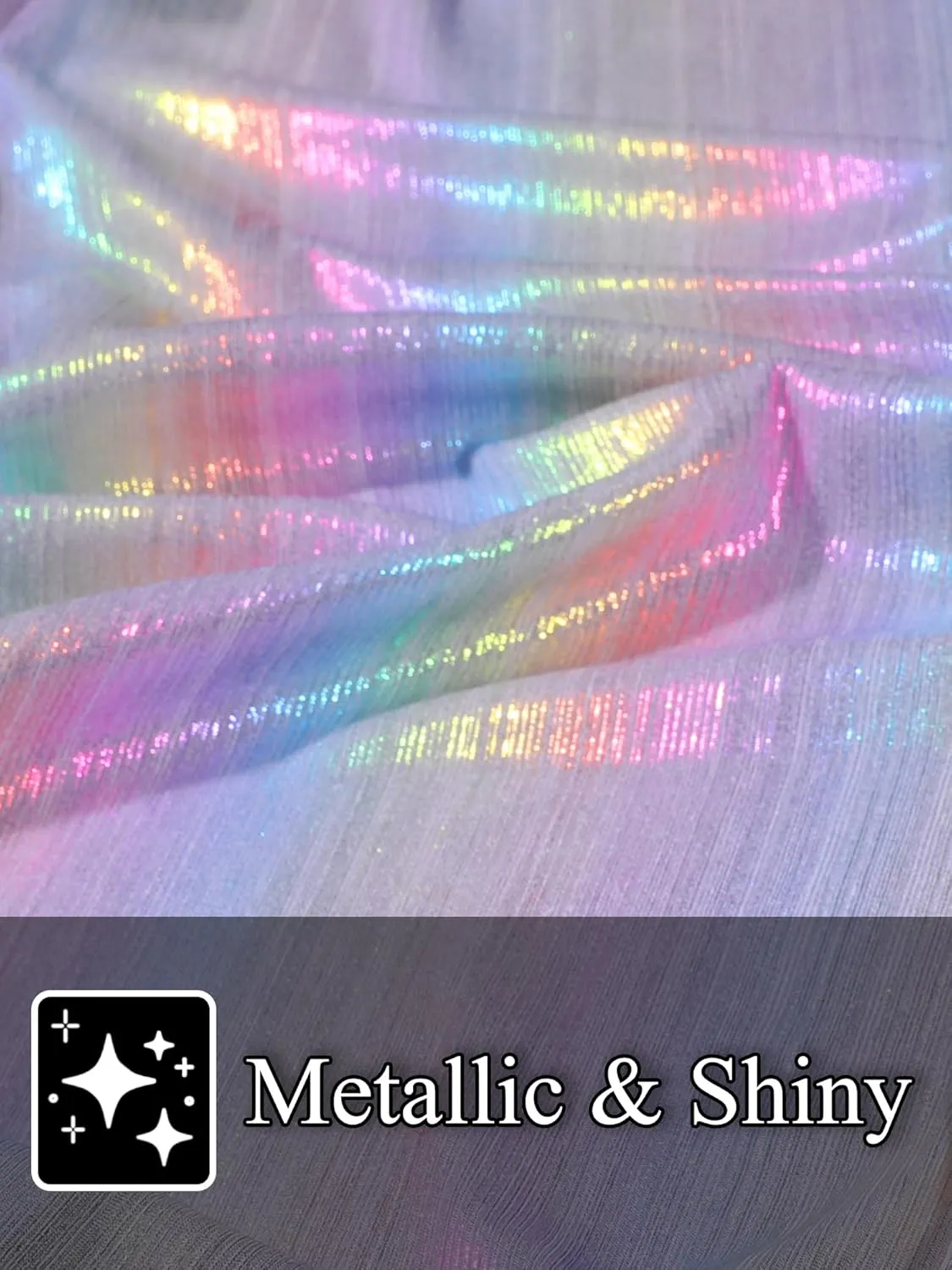 Lars Amadeus Metallic Pants for Men's Sparkle Rainbow Sweatpants Disco Holographic Pants