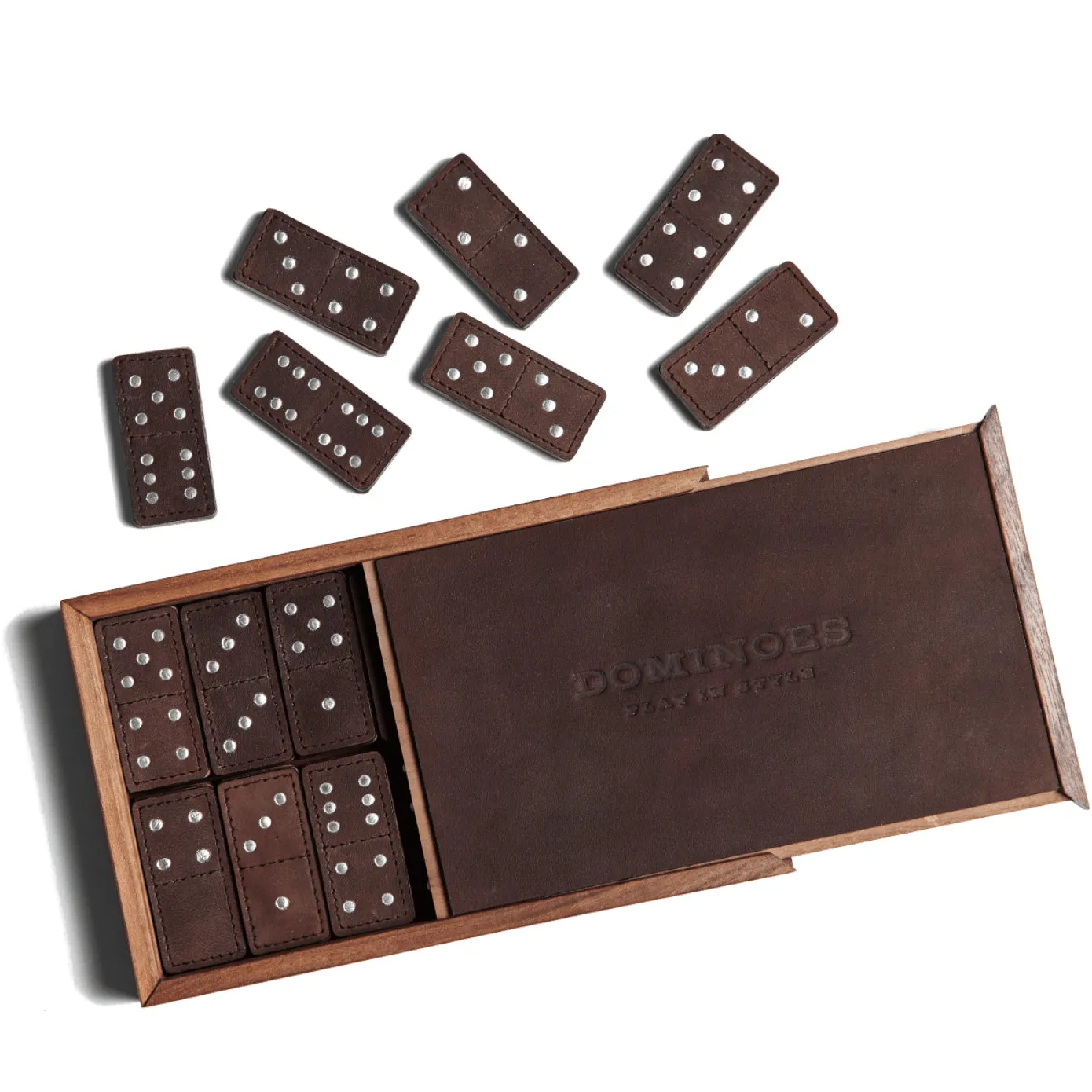 Leather Dominoes Set