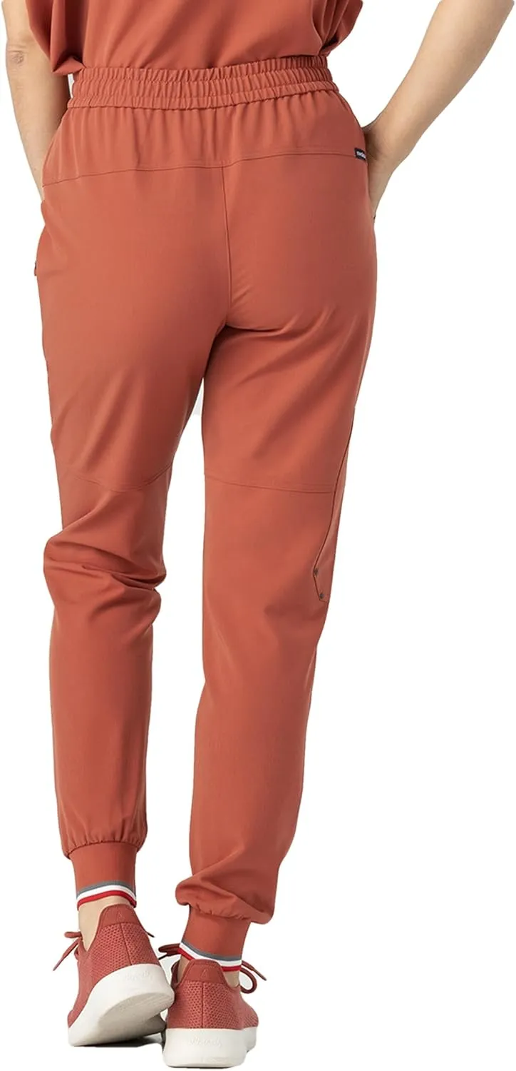 Mediclo Women's Medical Scrub Pants - Catalina Jogger 7 Pockets Eco Friendly Sustainable FYSEL Fabric Tapered Leg Workwear