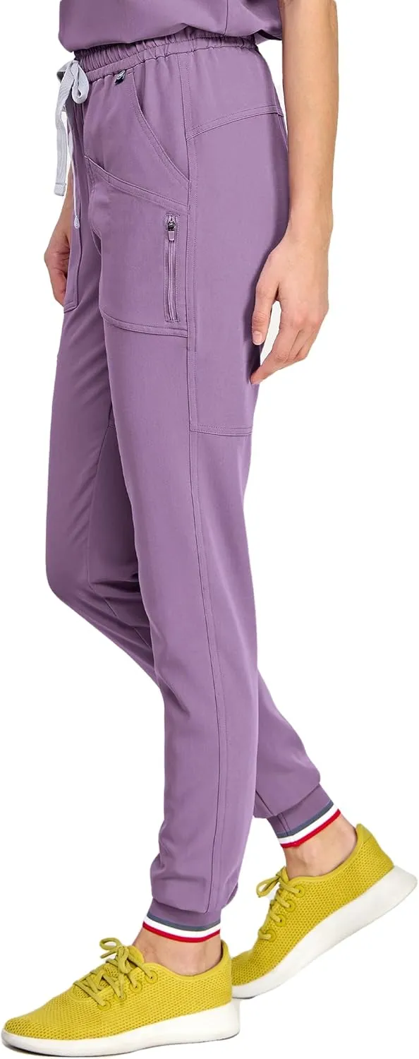 Mediclo Women's Medical Scrub Pants - Catalina Jogger 7 Pockets Eco Friendly Sustainable FYSEL Fabric Tapered Leg Workwear