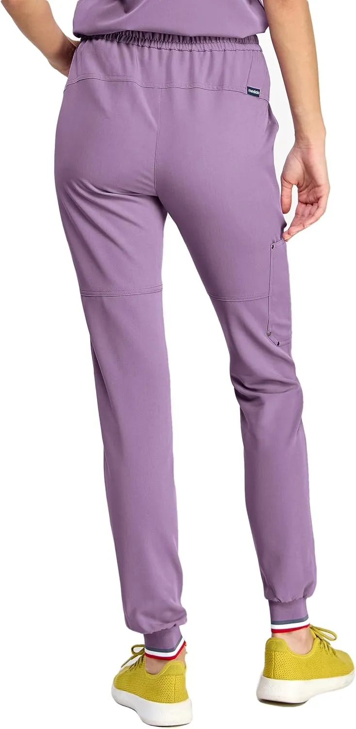 Mediclo Women's Medical Scrub Pants - Catalina Jogger 7 Pockets Eco Friendly Sustainable FYSEL Fabric Tapered Leg Workwear