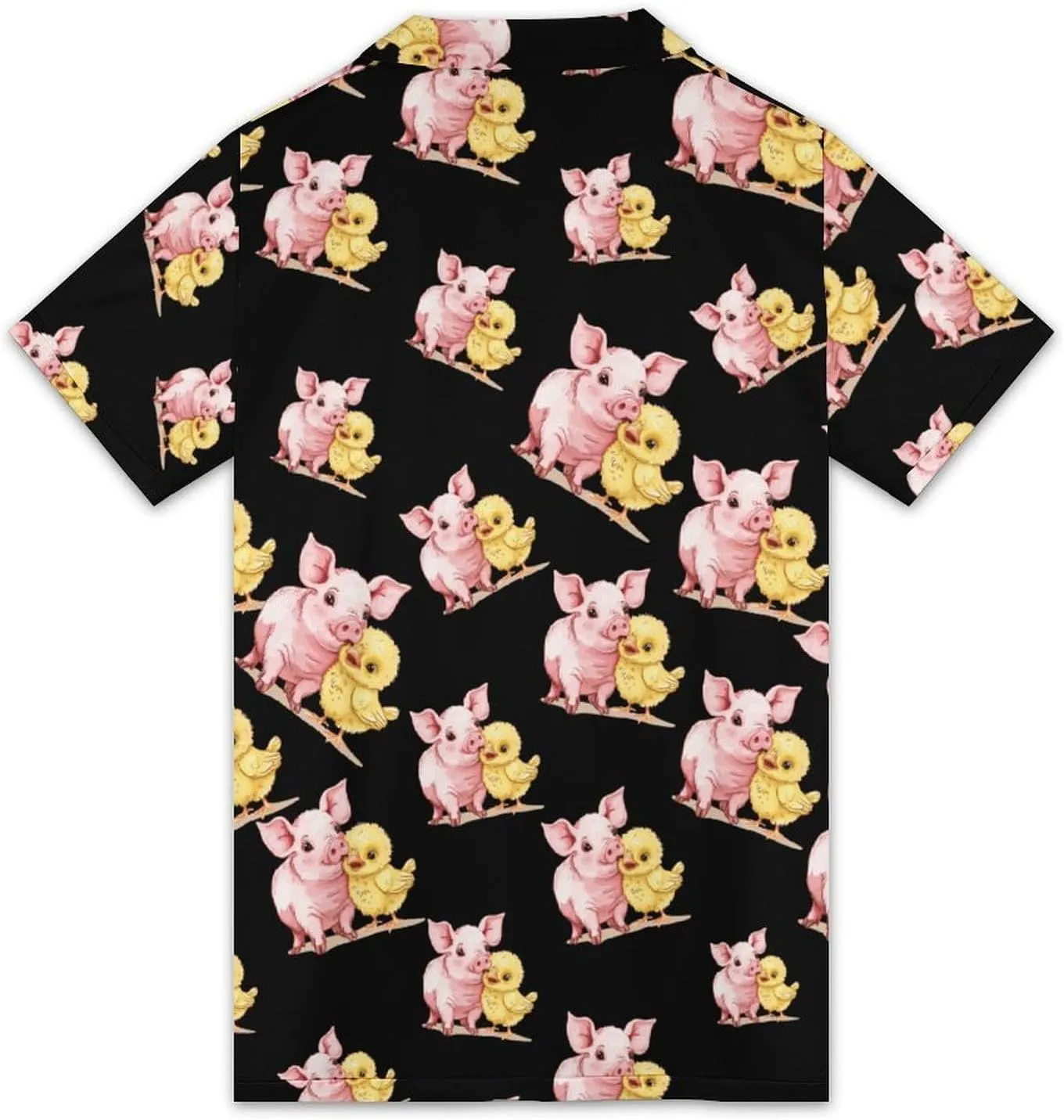Pigs and Chicken Mens Polo Shirts Short Sleeve Mesh Gym T-Shirt Summer Tee Top