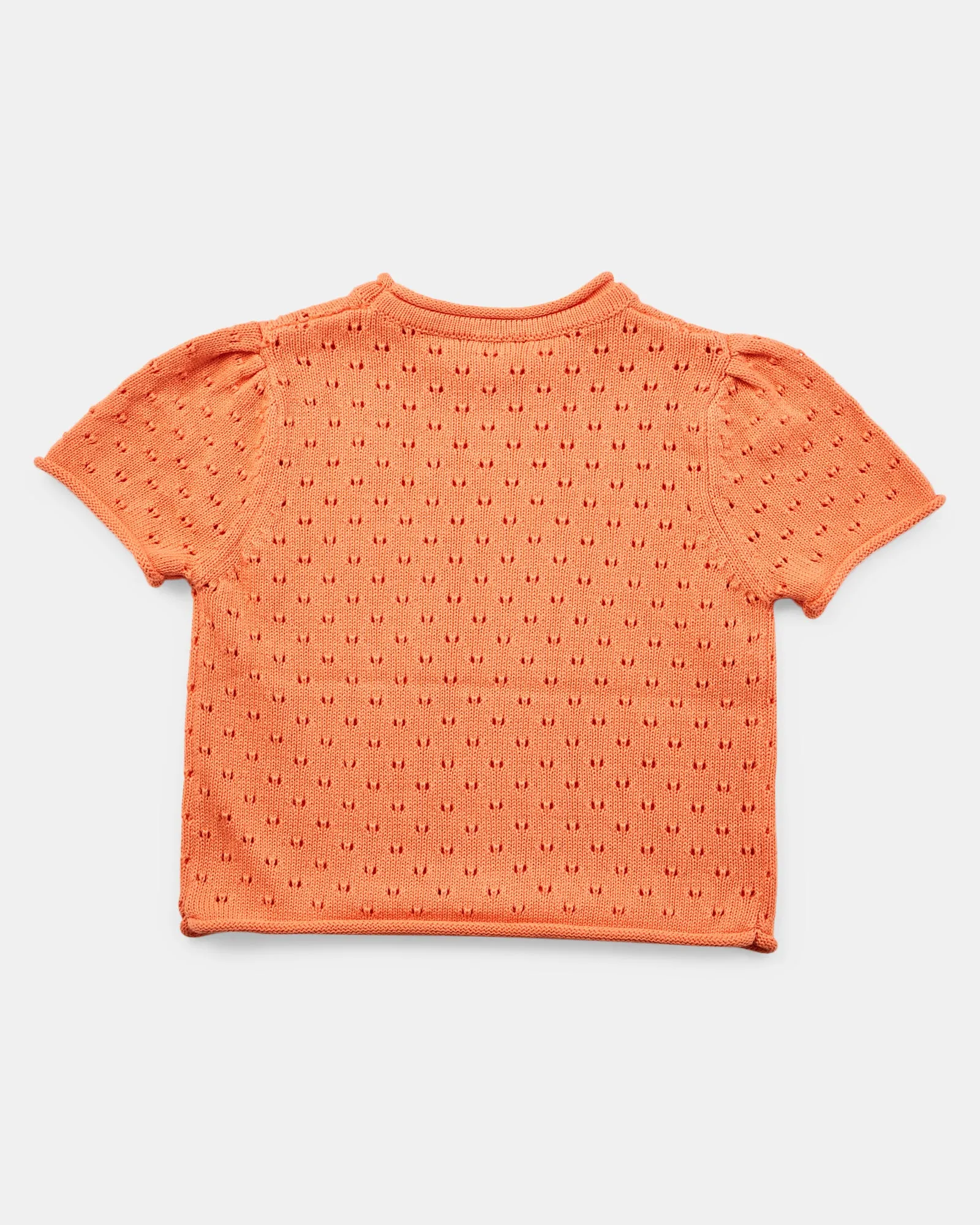 Primrose Knit T-Shirt - Coral