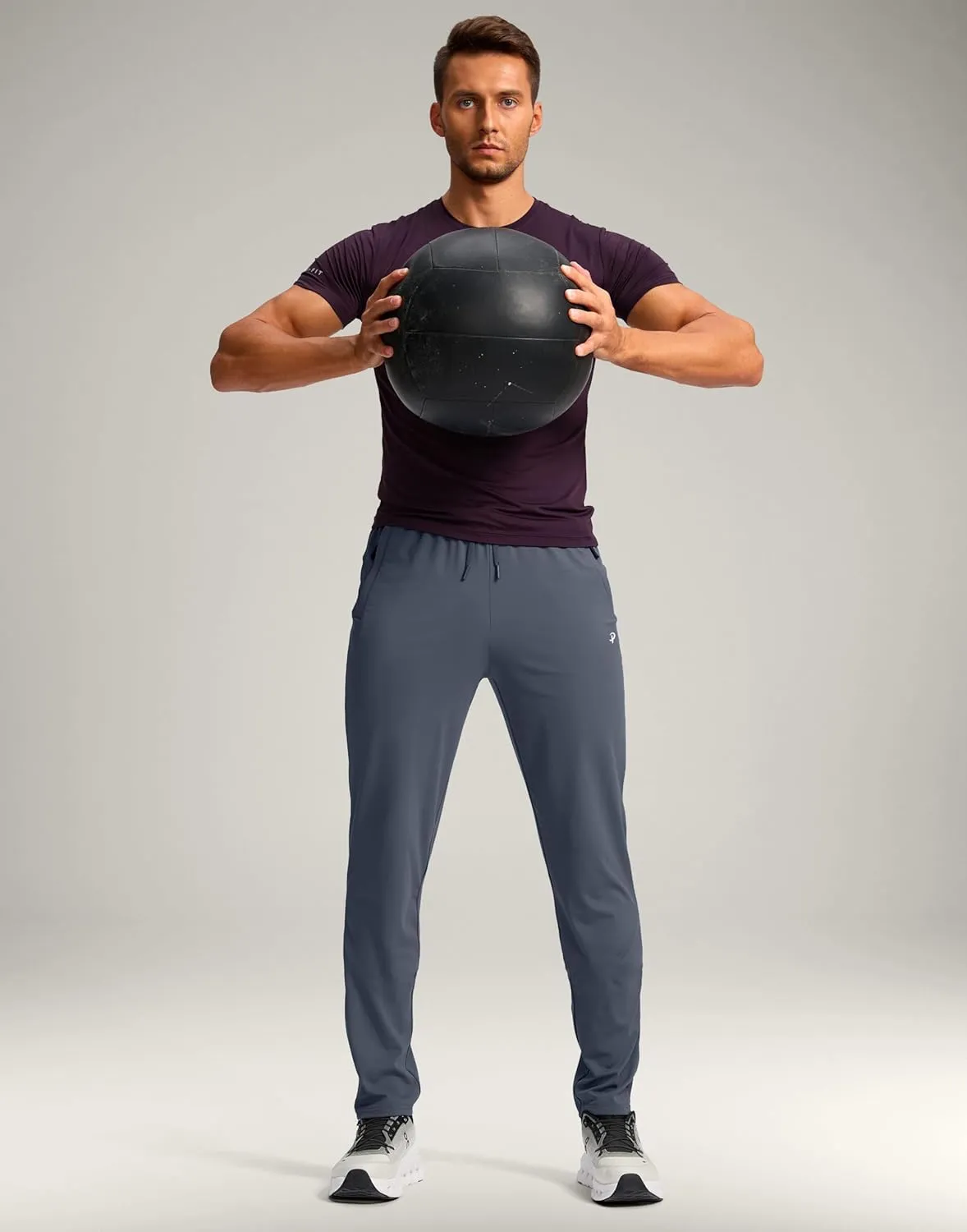 Pudolla 32"/34"/36" Inseam Men's Tall Sweatpants with Zipper Pockets Lightweight Joggers for Athletic Workout Casual