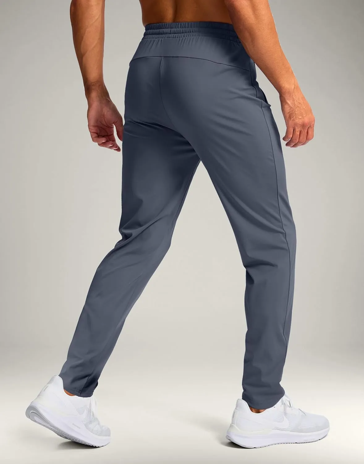 Pudolla 32"/34"/36" Inseam Men's Tall Sweatpants with Zipper Pockets Lightweight Joggers for Athletic Workout Casual
