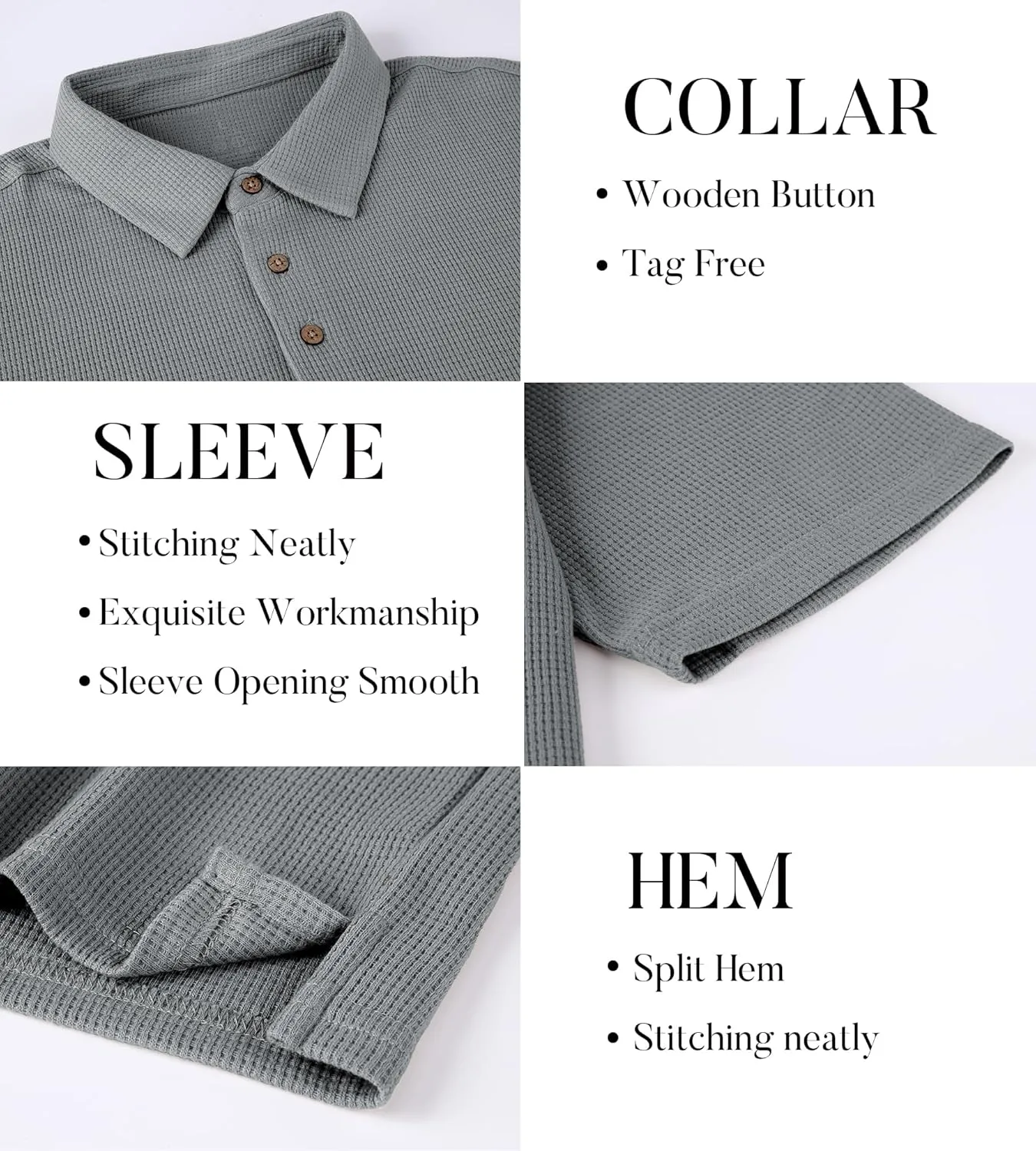 SAMERM Mens Zipper Polo Shirts Short Sleeve Casual Fashion Stylish Knit Polo T Shirt for Men