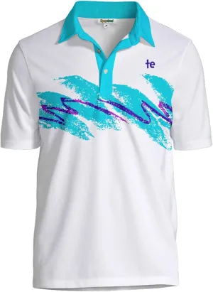 Tipsy Elves Men's Athletic Fit Golf Polo Shirt - Performance Golf Shirt for Men w/ 4-Way Stretch Moisture Wicking Fabric