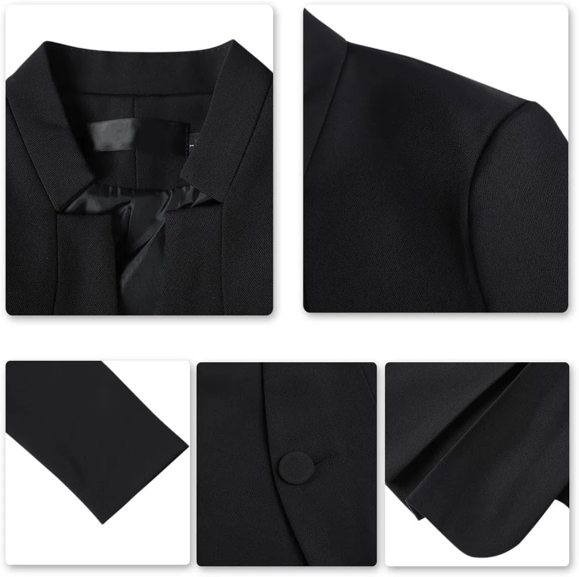YUNCLOS Women's Business Office 1 Button Blazer Jacket and Pants Suit Set