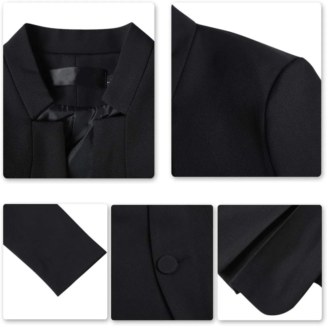 YUNCLOS Women's Business Office 1 Button Blazer Jacket and Pants Suit Set